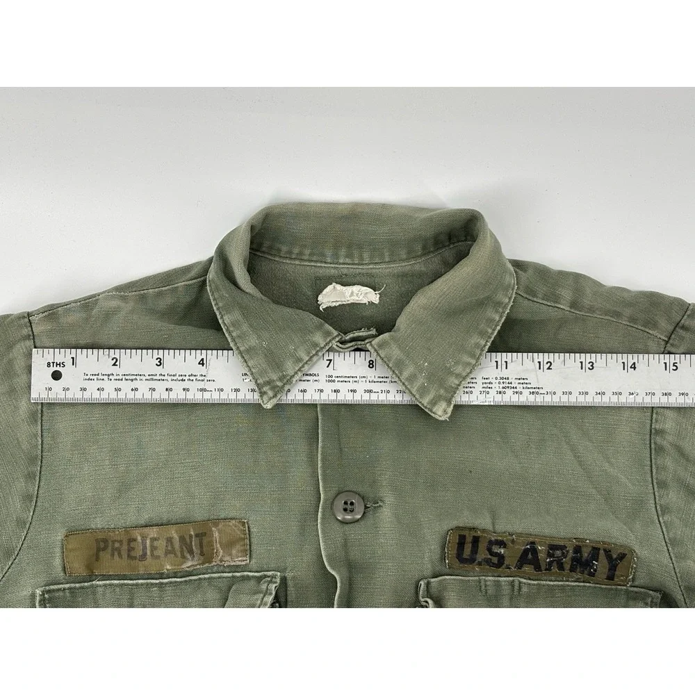 Vietnam Jacket OG-107 Coat Mens Small Tropical War Fatigue Cotton Sateen US Army